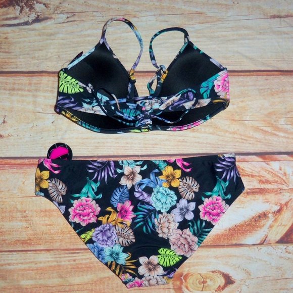 NOBO No Boundaries Floral Bikini To Bottoms - L/G 11-13 - NWT - Picture 6 of 13